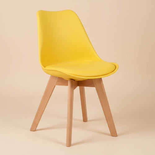 Eames Inspired Eiffel DSR Plastic Chair Yellow Dining Chair @HOG - Home, Office, Garden, Online Marketplace