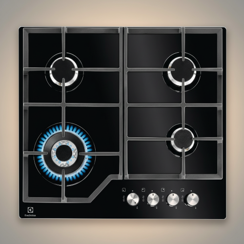 Electrolux Kgg6436k Built in Gas on Glass Hob 60cm. @HOG - Home Office Garden Online Marketplace