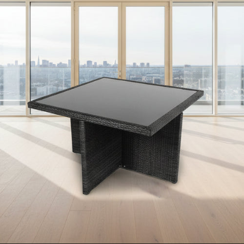 Ellister Rattan Square Dining Table Cube Set. @HOG - Home Office Garden Online Marketplace