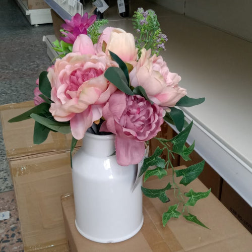 Flowers in White Ceramic Vase @HOG - Home Office Garden Online Marketplace