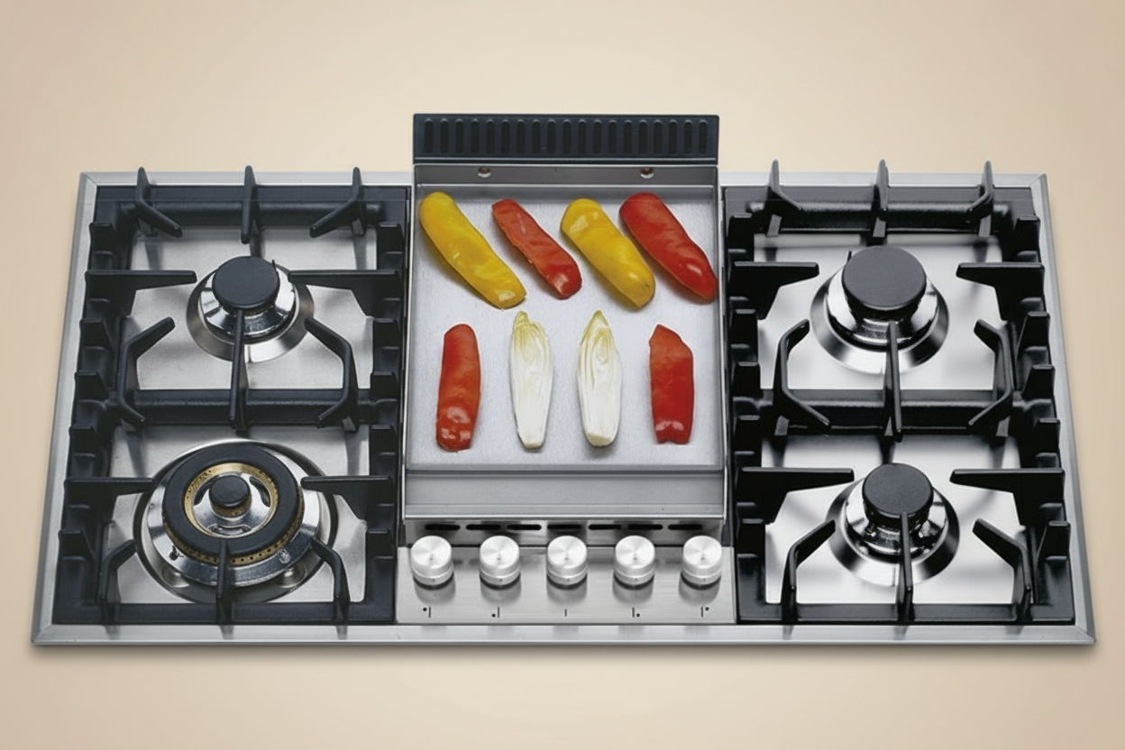 ILve HP95FC 90cm Roma Gas Hob - 4 Burners and Fry Top. @HOG - Home Office Garden Online Marketplace