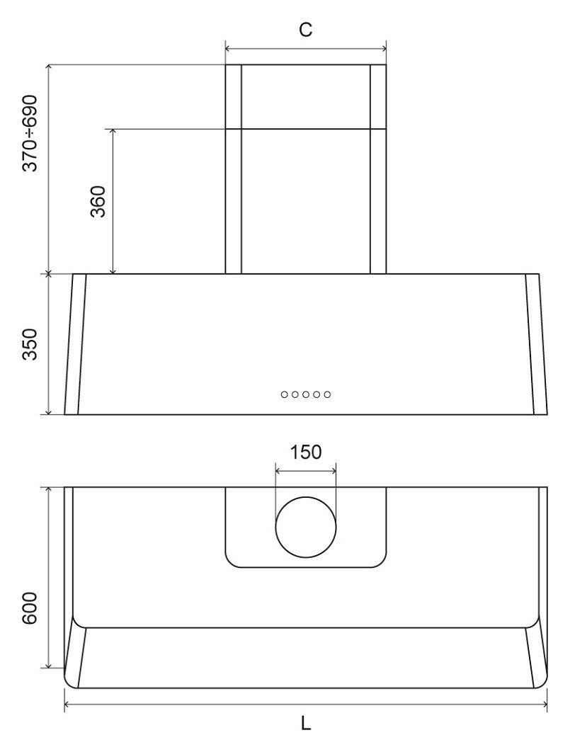 Ilve Kitchen Hood AG90. @HOG - Home Office Garden Online Marketplace