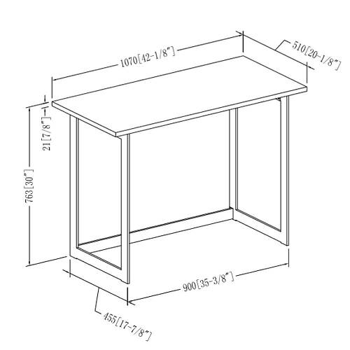 Walker Edison Modern Faux Marble Computer Desk - White Marble & Gold - 42 Inch Home Office Garden online marketplace