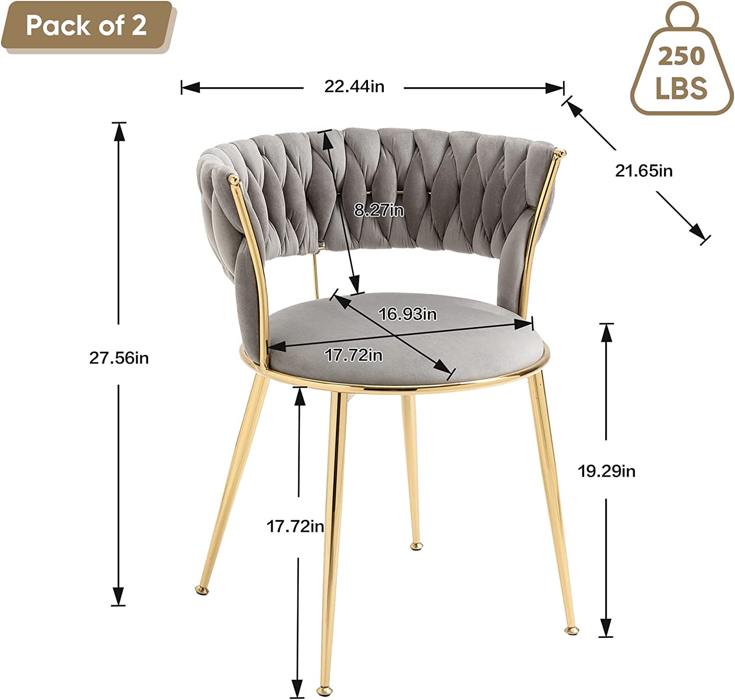 KINFFICT Velvet Dining Chair