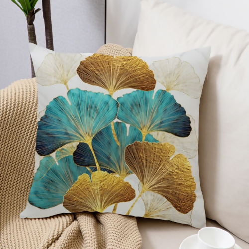 Ginkgo Leaf Printed Pillowcase