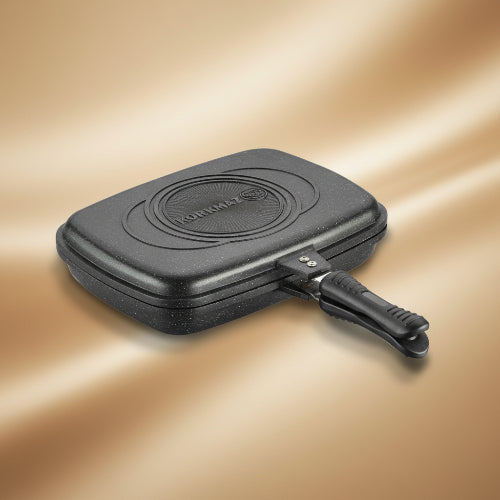 Korkmaz Duplo 34×25cm Black Frying Pan with Lid. @HOG - Home Office Garden Online Marketplace
