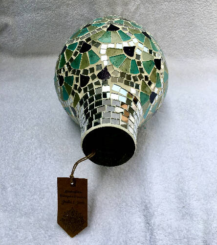 Decorative Mosaic Glass Vase - 16 In. X 6 In Home, Office, Garden online marketplace