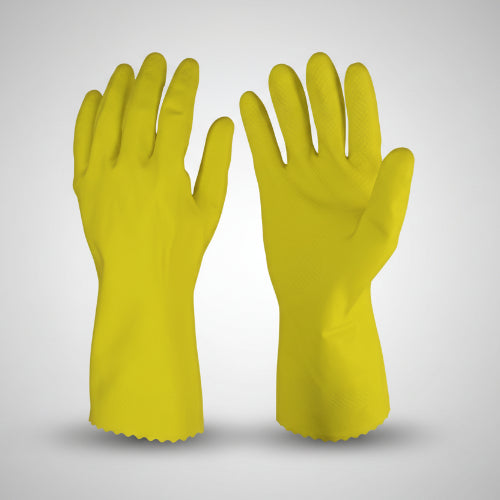 Latex Household Rubber Hand Gloves - MEDIUM. @HOG - Home Office Garden Online Marketplace
