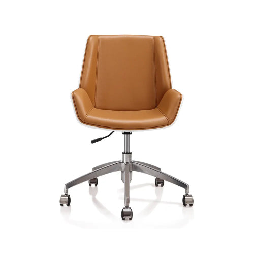 Leather Executive Upholstered Office Chair Low Back Adjustable Height @HOG - Home Office Garden Online Marketplace