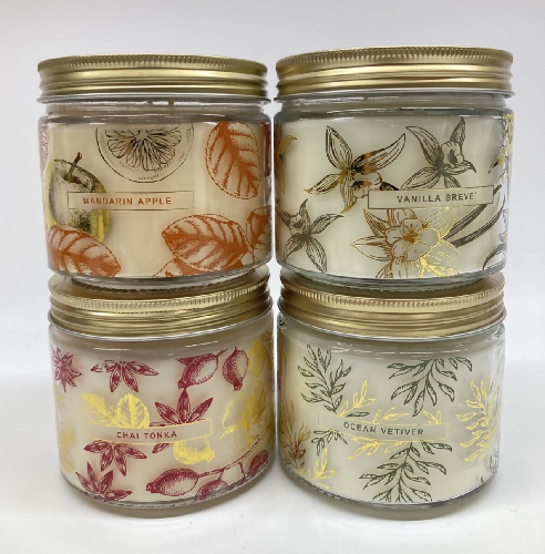 Bellevue Luxury Candles Artisan Fragrances With Essential Oils 4 Piece Set