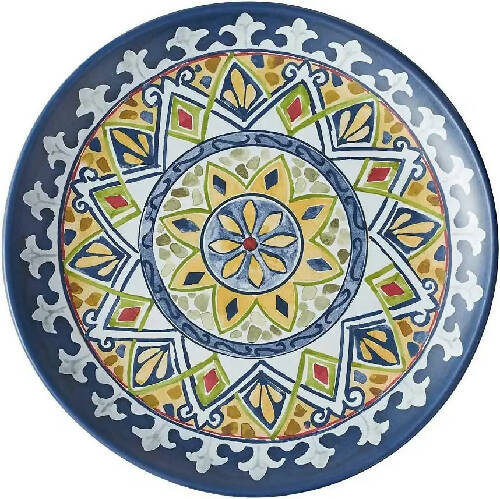Mark Melamine Dinnerware Set - Olympus Medallion Art Deco - 18-piece Home, Office, Garden online marketplace