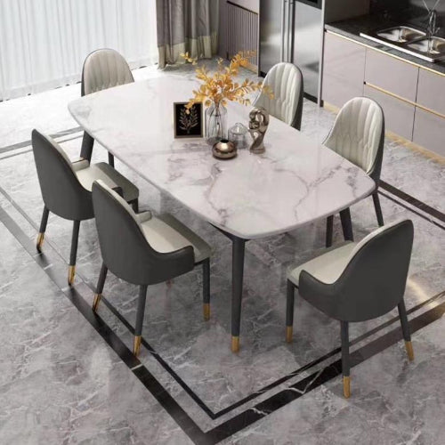 Marble Dining Table Set with 6 Chairs - XX006. @HOG - Home Office Garden Online Marketplace