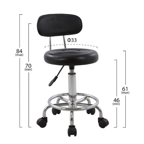 Mobile Barstool with Backrest @HOG - Home Office Garden Online Marketplace