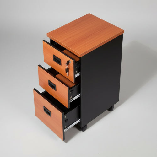 Mobile Pedestal Cabinet - Cherry @HOG - Home Office Garden Online Marketplace