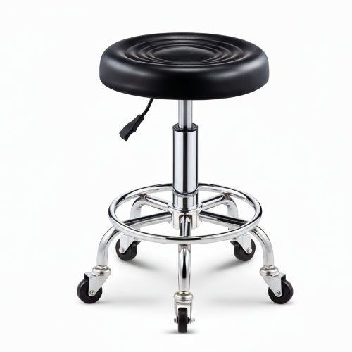 Mobile Round Bar Stool - Black Mobile Round Bar Stool - Black