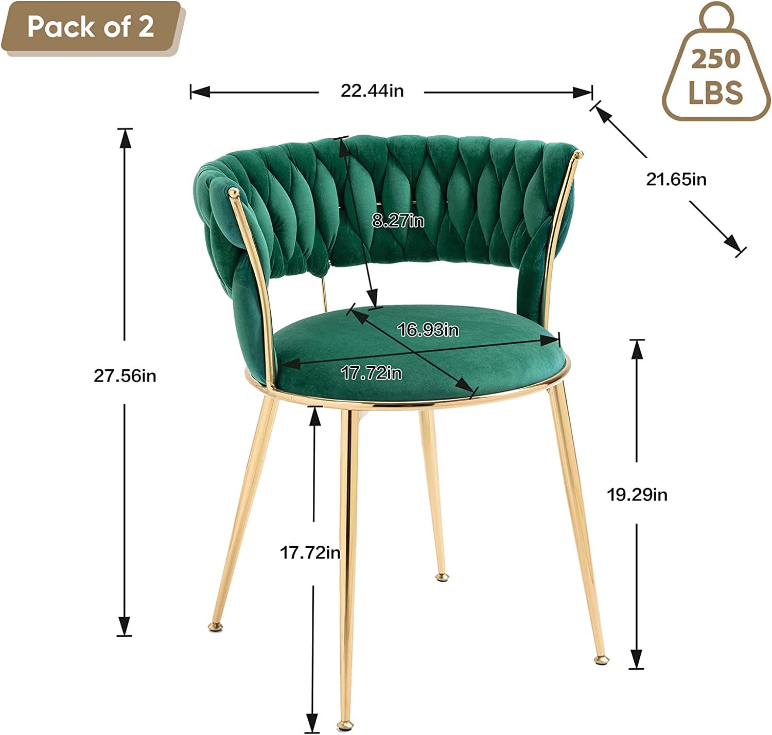 KINFFICT Velvet Dining Chair