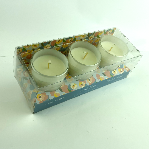 Opal House - Set Of 3 Soy Jar Candles - Cashmere Berry - Lavender Shores Mandarin Hibiscus