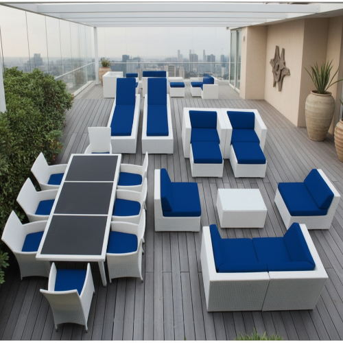 Outdoor Patio Wicker/Rattan Furniture 20-Piece Seating, Dining and Chaise Lounge Set. @HOG - Home Office Garden Online Marketplace