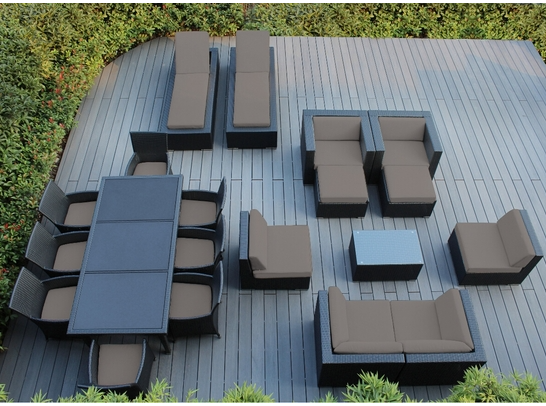 Outdoor Patio Wicker/Rattan Furniture 20-Piece Seating, Dining and Chaise Lounge Set. @HOG - Home Office Garden Online Marketplace