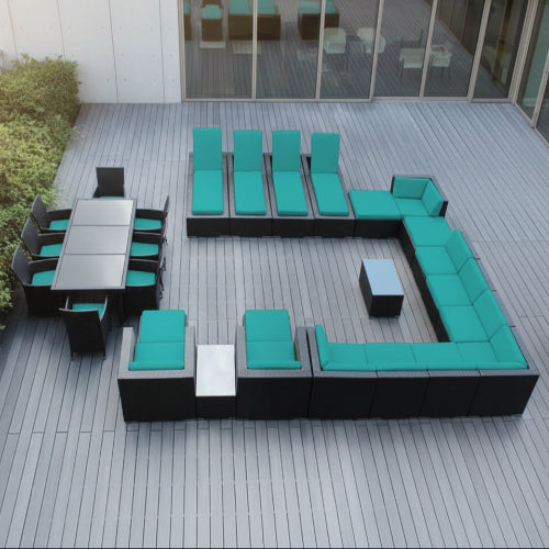 Outdoor Patio Wicker/Rattan Furniture 29-Piece Seating, Dining and Chaise Lounge Set. @HOG - Home Office Garden Online Marketplace