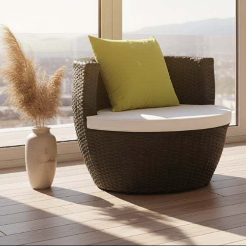 Outsunny 1-Piece Outdoor Stacking Rattan Patio Chair. @HOG - Home Office Garden Online Marketplace