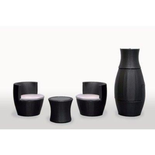 Outsunny 3-Piece Outdoor Stacking Rattan Patio Chair Set. @HOG - Home Office Garden Online Marketplace