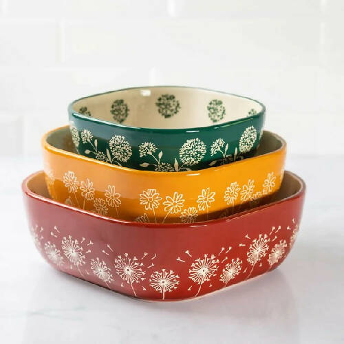 Baum In Full Bloom Serving Bowl Set -3-piece Home, Office, Garden online marketplace