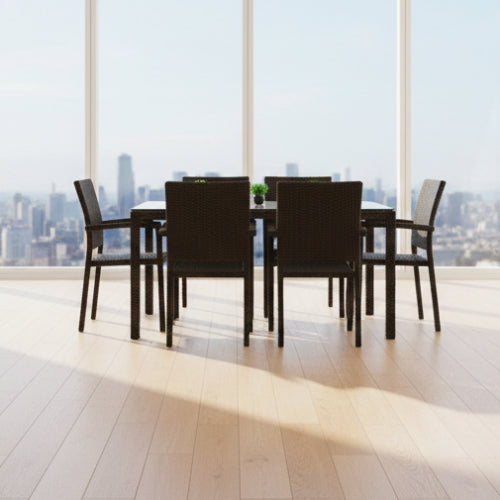 Panama Rattan 6 Seater Rectangular Dining Set. @HOG - Home Office Garden Online Marketplace