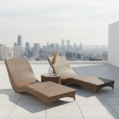 Patio Chaise Lounge Rattan Set. @HOG - Home Office Garden Online Marketplace