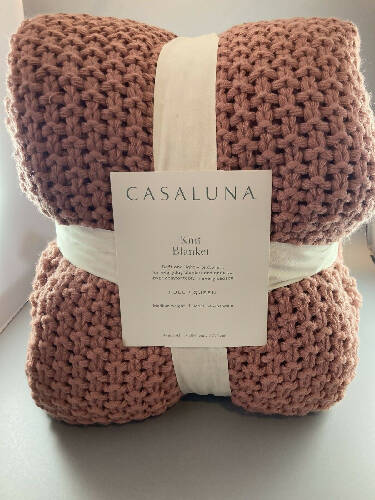 Casaluna Knit Blanket Dark Clay Full Queen. Order HOG