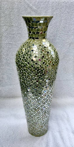 Home Decor Mosaic Floor Vase With Glass Home, Office, Garden online marketplace