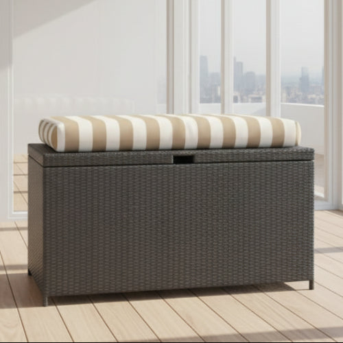 Rattan Cushion Storage Deck Box - Large. @HOG - Home Office Garden Online Marketplace