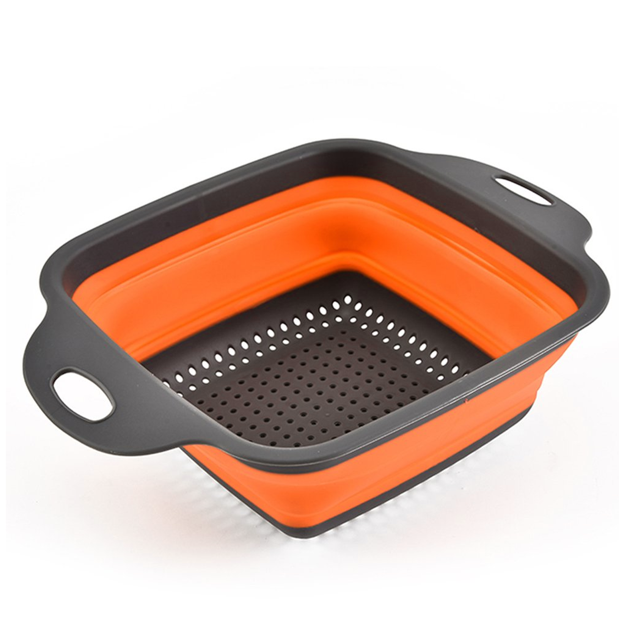 Square Silicone Colander Orange. Home Office Garden | HOG-HomeOfficeGarden | online marketplace