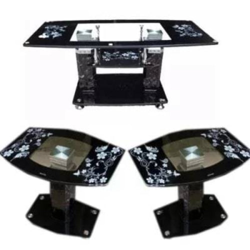 Tempered Glass Coffee Table + 2 Side Table. @HOG - Home Office Garden Online Marketplace