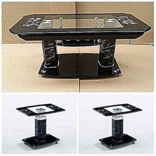 Tempered Glass Coffee Table & Side Stool. @HOG - Home Office Garden Online Marketplace