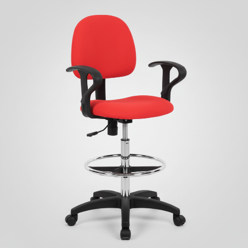 Toll Free Drafting Stool - Red - SE01 @HOG - Home Office Garden Online Marketplace