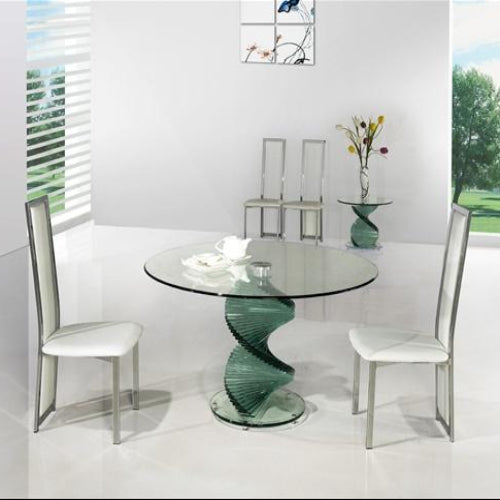 Twisted Glass 4 Seater Dining Table. @HOG - Home Office Garden Online Marketplace