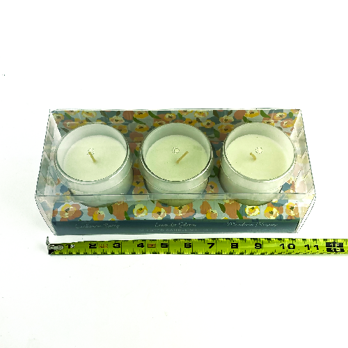 Opal House - Set Of 3 Soy Jar Candles - Cashmere Berry - Lavender Shores Mandarin Hibiscus