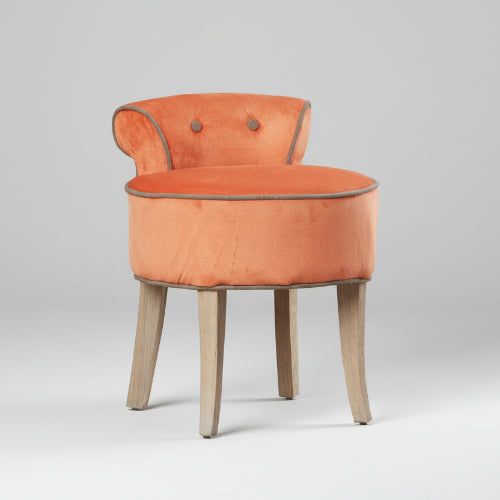 Vanity Chair Wood Legs (Orange). Order Now @HOG Online