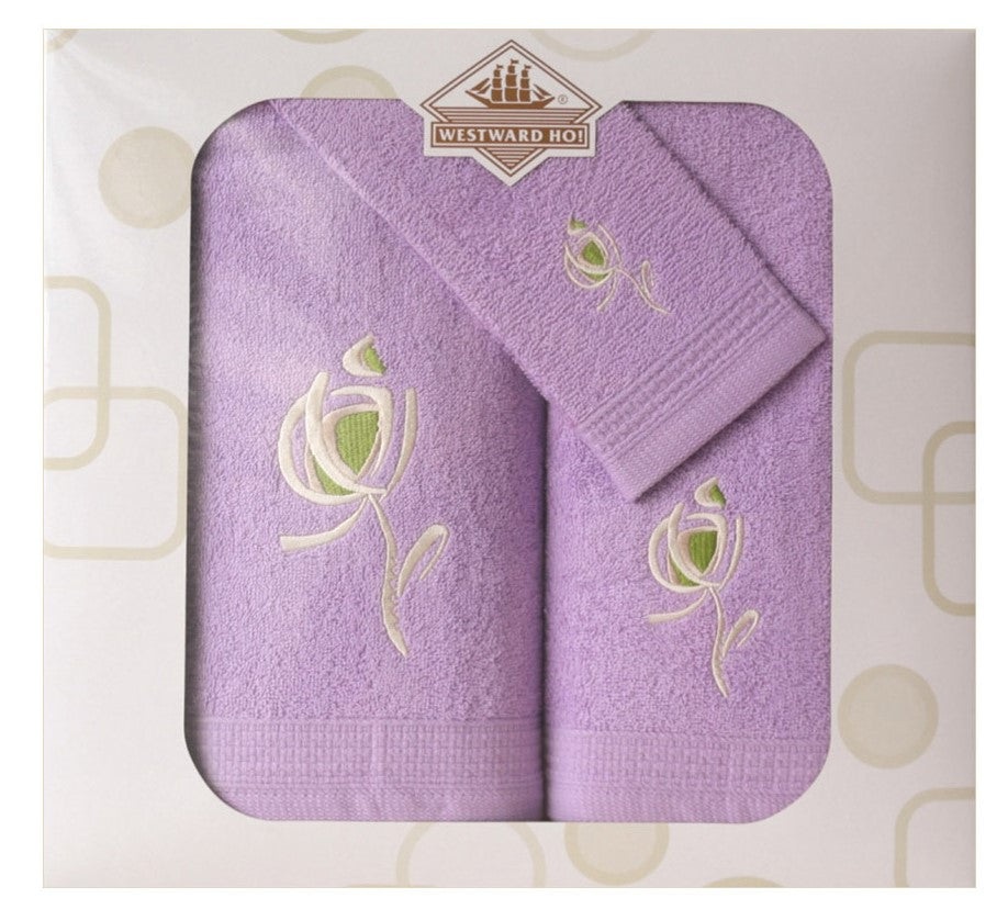 Westward Ho! 3 Piece Bloom Design Towel Set Home Office Garden | HOG-HomeOfficeGarden | online marketplace