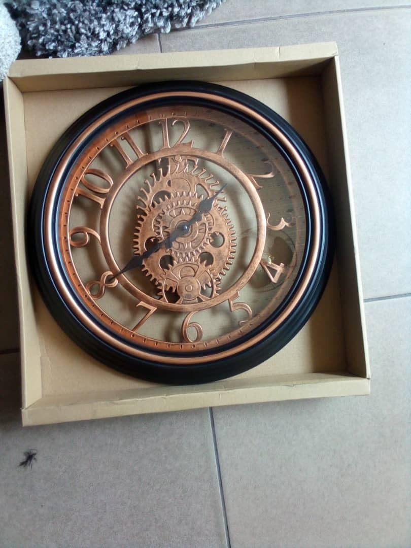 Mechanism 50cm Wall Clock Brass