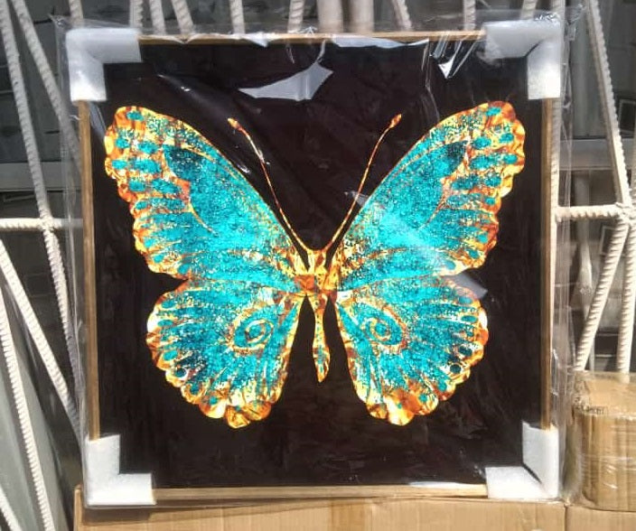 Crystal Butterfly Wall Art Frame