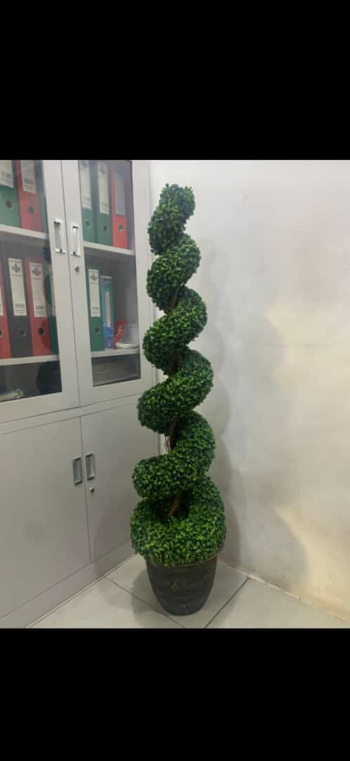 35 Inch Artificial Boxwood Topiary Tree Spiral PlantsHome, Office, Garden online marketplace 
