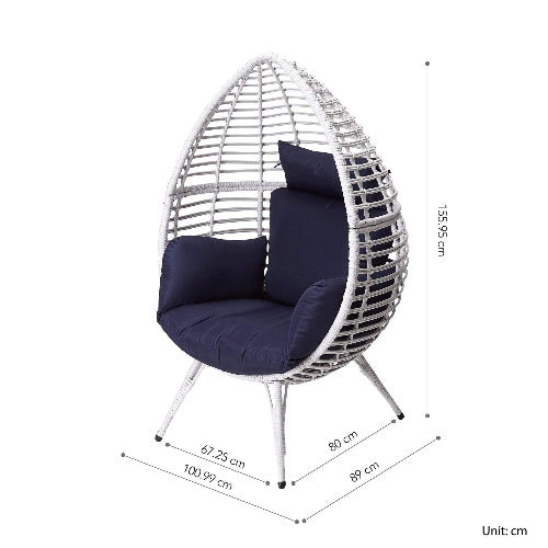 White Peaktop Patio Wicker Egg Chair. @HOG - Home Office Garden Online Marketplace