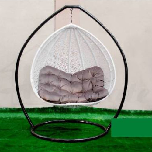 White Wicker Swing Chair with Cushion. @HOG - Home Office Garden Online Marketplace