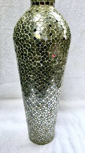Home Decor Mosaic Floor Vase With Glass Home, Office, Garden online marketplace