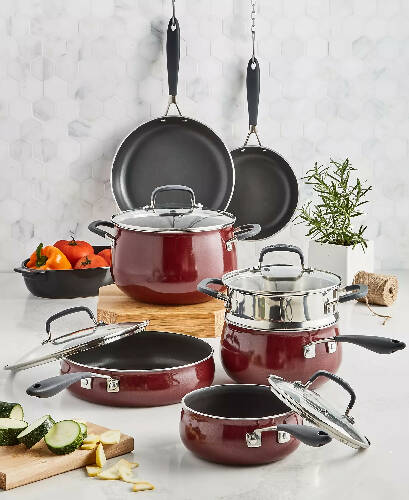 Belgique Nonstick Aluminum Red 12-pc. Cookware Set Home, Office, Garden online marketplace