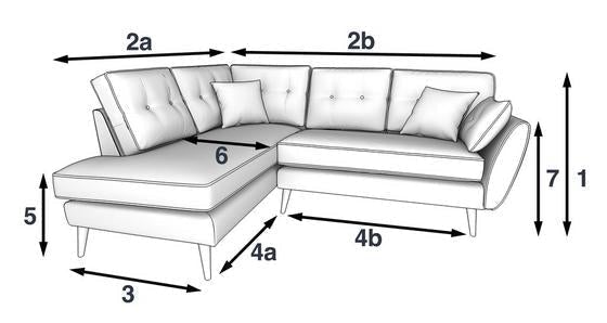 Zinc Right Hand Sectional Sofa @HOG - Home Office Garden Online Marketplace