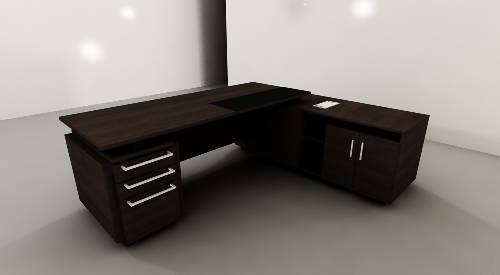 Ama Executive Table in wenge and silver stripes Home Office Garden | HOG-HomeOfficeGarden | online marketplace