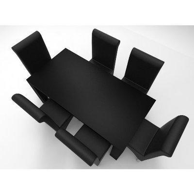 amon-deluxe-series-6-seater-dining-set-black-30418246420 HomeOfficeGarden Home Office Garden | HOG-HomeOfficeGarden | HOG
